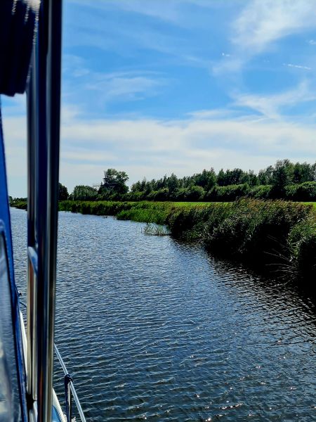Mit dem Boot auf dem Weg nach Overijssel