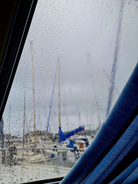 Bootstörn im Herbst mit viel Regen und Sturm