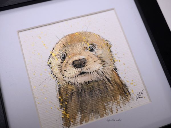 Otter gezeichnet von wandklex art, Copyright dieses Fotos liegt auch dort, mir freundlicherweise zur Verfügung gestellt