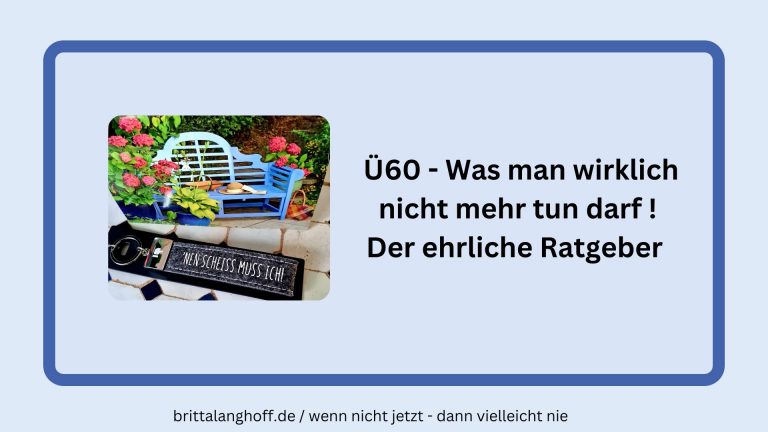 In diesem Artikel erfahrt Ihr, was Ihr wirklich mit Ü60 nicht mehr tun solltet. Die wichtigste Regel: Lasst Euch nichts mehr vorschreiben.