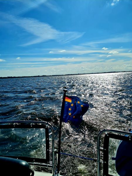Bootstörn im Herbst auf dem Sneeker Meer - leichte Wellen, leichter Wind